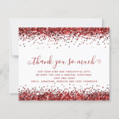 Budget Red Glitter Kerstmis Dank u (Voorkant)