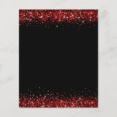 Budget Red Glitter Script Kerstparty Black (Achterkant)