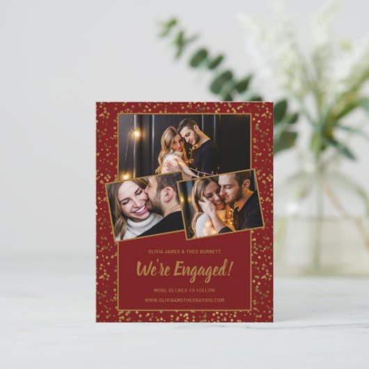 Budget Red Gold 3Aankondiging van het Verloving Ph (Staand voorkant)