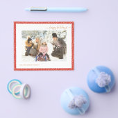 Budget Red Happy Holiday 2 Foto Moderne Flyer (Enkel)