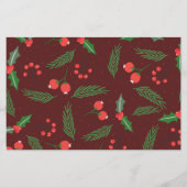Budget Red Holly Berry Peace Photo Holiday Card (Achterkant)