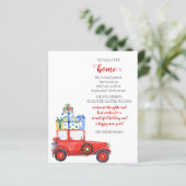 Budget Red Kerstmis auto We hebben vakantiekaarten (Staand voorkant)