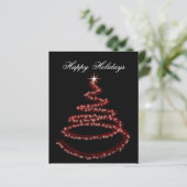 Budget Red Kerstmis Business Holiday Card (Staand voorkant)