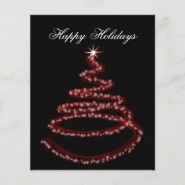 Budget Red Kerstmis Business Holiday Card