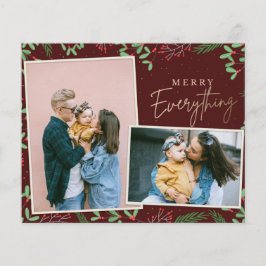 Budget Red Merry All Photo Holiday Card