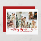 BUDGET Red Merry Christmas Heart Script 5 Foto (Voorkant / Achterkant)