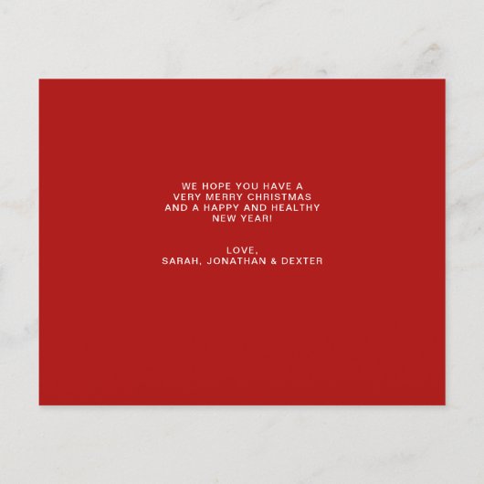 BUDGET Red Merry Christmas Heart Script 5 Foto (Achterkant)