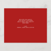 BUDGET Red Merry Christmas Heart Script Photo (Achterkant)