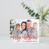 Budget Red Merry-kerstcadeaufoto (Staand voorkant)