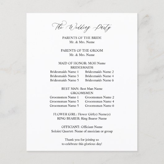 Budget Red & Oranje Floral Wedding Ceremonony (Achterkant)