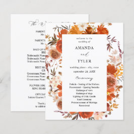 Budget Red & Oranje Floral Wedding Ceremonony