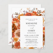 Budget Red & Oranje Herfst Floral Wedding (Voorkant / Achterkant)