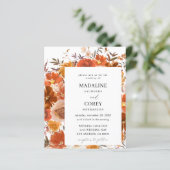 Budget Red & Oranje Herfst Floral Wedding (Staand voorkant)