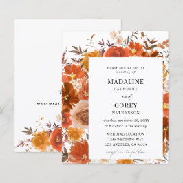 Budget Red & Oranje Herfst Floral Wedding