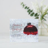 Budget Red Ornament Company Holiday Card (Staand voorkant)