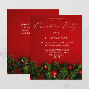 Budget Red Ornament-kerstfeest