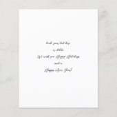 Budget Red Ornaments & Pine Merry-kerstfoto (Achterkant)