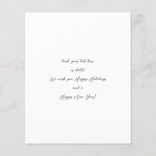 Budget Red Ornaments & Pine Merry-kerstfoto Flyer (Achterkant)