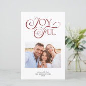 Budget Red Pattern Joyful Kerstfeestdag Foto (Staand voorkant)