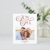 Budget Red Pattern kerst Joyful Foto (Staand voorkant)