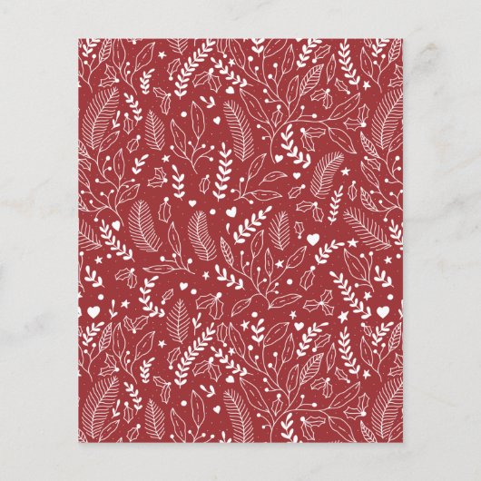 Budget Red Pattern kerst Joyful Foto (Achterkant)
