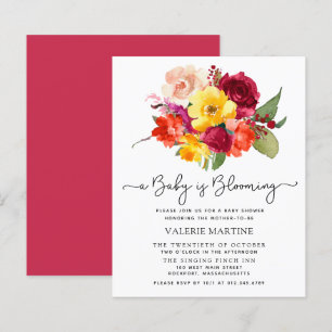 Budget Red Pink Oranje Yellow Baby in Bloom Shower