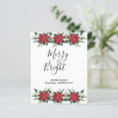 BUDGET Red Poinsettia Merry en Bright (Staand voorkant)