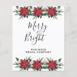 BUDGET Red Poinsettia Merry en Bright