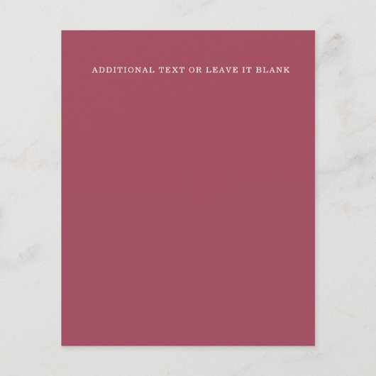 BUDGET Red Poppies Elegant Boho Floral Wedding (Achterkant)