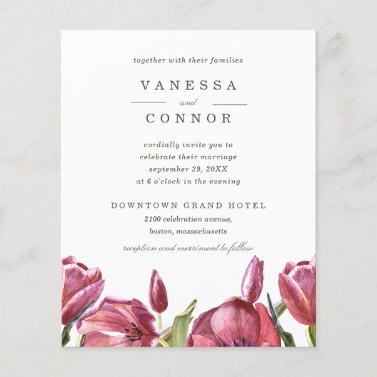 BUDGET Red Poppies Elegant Boho Floral Wedding (Voorkant)