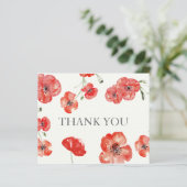 Budget Red Poppies Hartelijk dank (Staand voorkant)