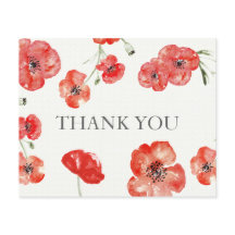 Budget Red Poppies Hartelijk dank