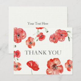 Budget Red Poppies Hartelijk dank
