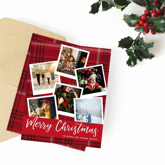 Budget Red Pset Direct Multi Photo Kerstmis
