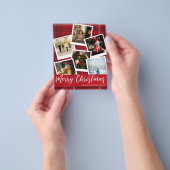 Budget Red Pset Direct Multi Photo Kerstmis Flyer (Hand)