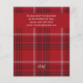 Budget Red Pset Flannel Holiday Partij Flyer (Achterkant)
