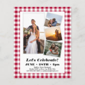 BUDGET Red Pset Foto I DO Verloving nodiging (Achterkant)