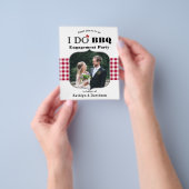 BUDGET Red Pset Foto I DO Verloving nodiging Flyer (Hand)