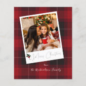 Budget Red Pset Instant Photo Merry Kerstmis Flyer (Voorkant)