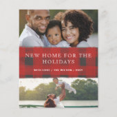 Budget Red Pset New Home Photo Holiday Kaart (Voorkant)