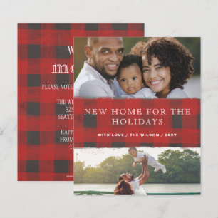 Budget Red Pset New Home Photo Holiday Kaart