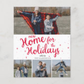 Budget Red Pset New Home voor Vakantie-fotokaart (Voorkant)