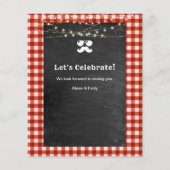 BUDGET Red Pset Vaderdag BBQ Party nodigt u uit (Achterkant)