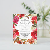 Budget Red Rose & Pink Floral 2 Wedding (Staand voorkant)
