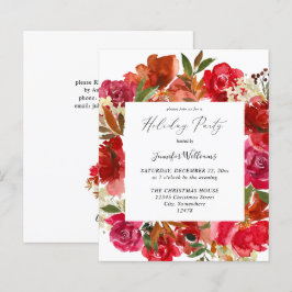 Budget Red Rose & Pink Floral Holiday Party