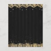 Budget Red Roses Black Gold Sweet 16 Uitnodiging (Achterkant)