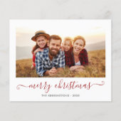 BUDGET Red Script Merry Kerstfeestdag foto (Voorkant)