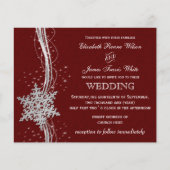 Budget Red Silver Snowflake Weddenschap (Voorkant)