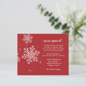 Budget Red Snowflakes We hebben vakantiekaarten ve (Staand voorkant)