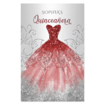 Budget Red Sparkle Dress Quinceañera